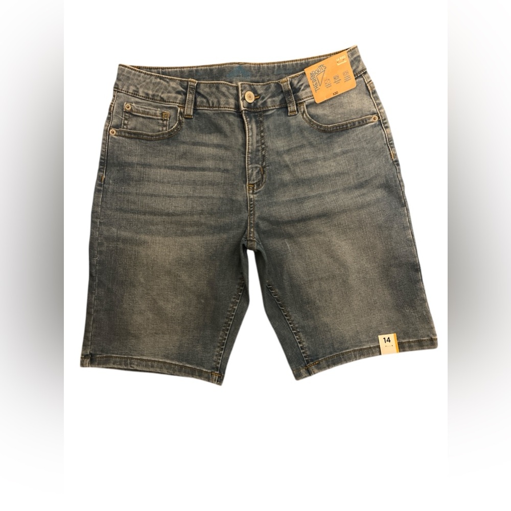 Thereabouts Girls Denim Blue Jean Shorts Size 14 Regular Bermuda Comfort Stretch